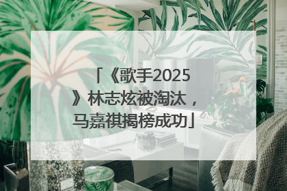 《歌手2025》林志炫被淘汰，马嘉祺揭榜成功