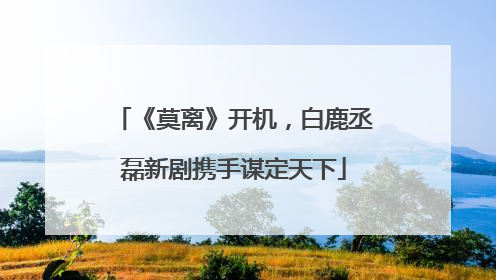 《莫离》开机，白鹿丞磊新剧携手谋定天下