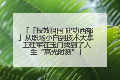 「报效祖国 建功西部」从职场小白到技术大拿 王建军在玉门找到了人生“高光时刻”