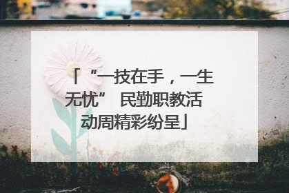 “一技在手，一生无忧” 民勤职教活动周精彩纷呈