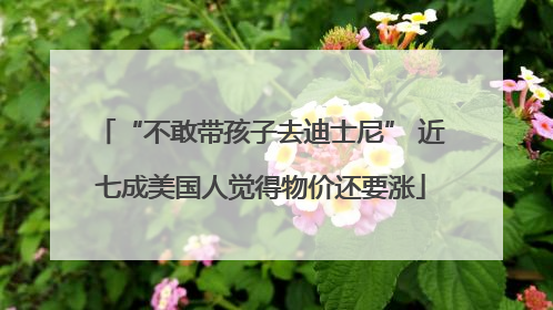“不敢带孩子去迪士尼” 近七成美国人觉得物价还要涨