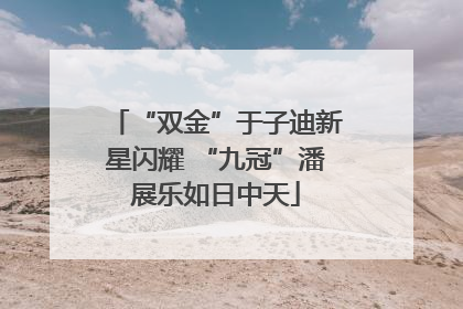“双金”于子迪新星闪耀 “九冠”潘展乐如日中天