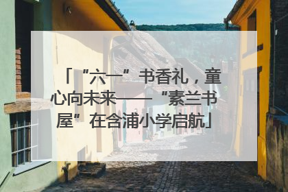 “六一”书香礼，童心向未来——“素兰书屋”在含浦小学启航