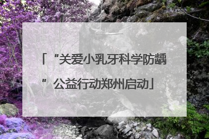 “关爱小乳牙科学防龋”公益行动郑州启动