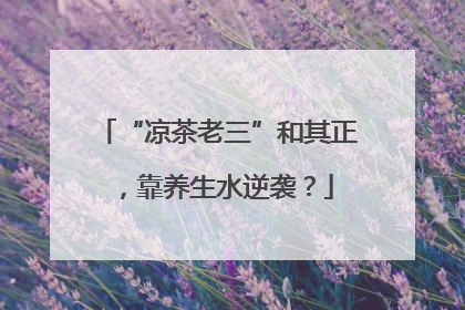 “凉茶老三”和其正，靠养生水逆袭？