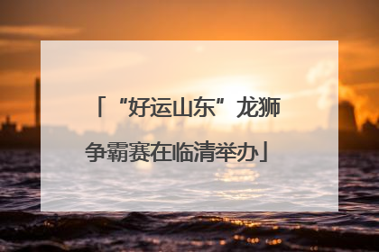 “好运山东”龙狮争霸赛在临清举办