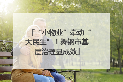 “小物业”牵动“大民生”！舞钢市基层治理显成效
