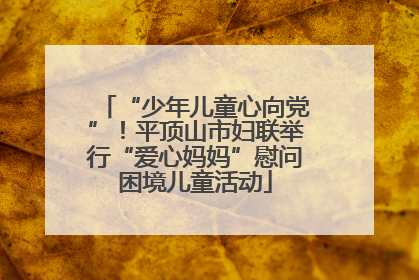 “少年儿童心向党”！平顶山市妇联举行“爱心妈妈”慰问困境儿童活动