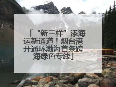 “新三样”添海运新通道！烟台港开通环渤海首条跨海绿色专线