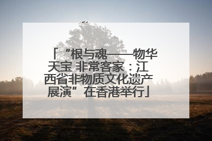 “根与魂——物华天宝 非常客家：江西省非物质文化遗产展演”在香港举行
