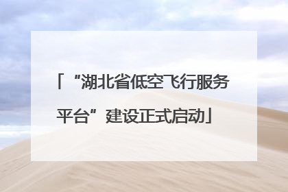 “湖北省低空飞行服务平台”建设正式启动