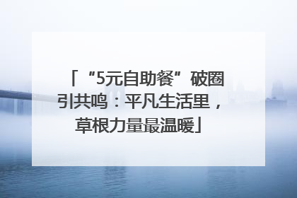 “5元自助餐”破圈引共鸣：平凡生活里，草根力量最温暖