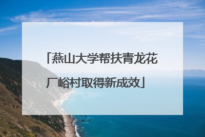 燕山大学帮扶青龙花厂峪村取得新成效