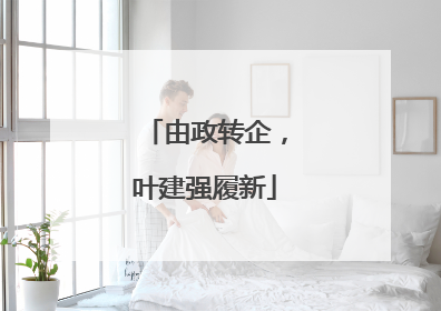 由政转企，叶建强履新