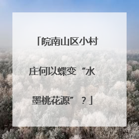 皖南山区小村庄何以蝶变“水墨桃花源”？