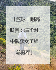篮球｜耐高联赛：清华附中队获女子组总冠军