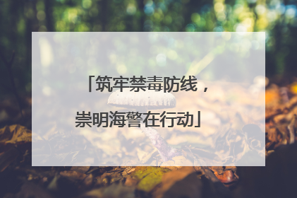 筑牢禁毒防线，崇明海警在行动
