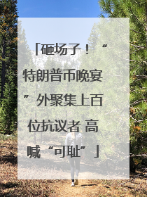 砸场子！“特朗普币晚宴”外聚集上百位抗议者 高喊“可耻”