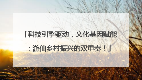 科技引擎驱动，文化基因赋能：游仙乡村振兴的双重奏！