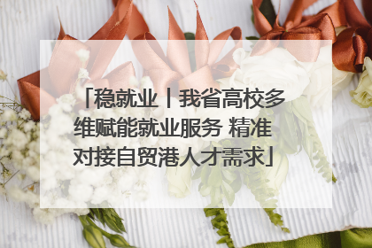 稳就业丨我省高校多维赋能就业服务 精准对接自贸港人才需求
