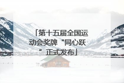第十五届全国运动会奖牌“同心跃”正式发布
