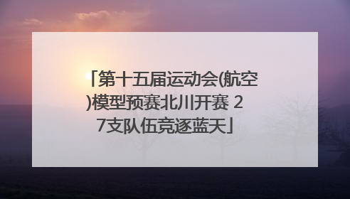 第十五届运动会(航空)模型预赛北川开赛 27支队伍竞逐蓝天
