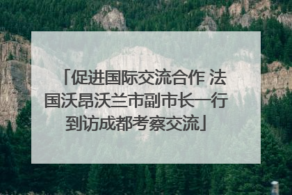促进国际交流合作 法国沃昂沃兰市副市长一行到访成都考察交流