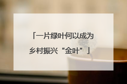 一片绿叶何以成为乡村振兴“金叶”