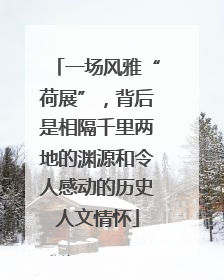 一场风雅“荷展”，背后是相隔千里两地的渊源和令人感动的历史人文情怀