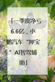 一季度净亏6.6亿，小鹏汽车“押宝”AI智驾辅助