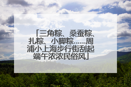 三角粽、桑蚕粽、扎粽、小脚粽……周浦小上海步行街刮起端午浓浓民俗风