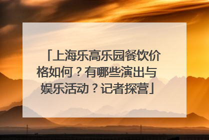 上海乐高乐园餐饮价格如何？有哪些演出与娱乐活动？记者探营