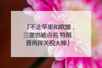 不止苹果和欧盟，三星也被点名 特朗普再挥关税大棒