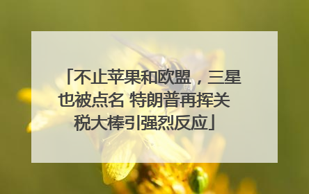 不止苹果和欧盟，三星也被点名 特朗普再挥关税大棒引强烈反应