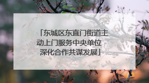 东城区东直门街道主动上门服务中央单位 深化合作共谋发展
