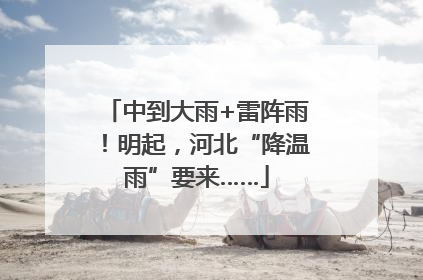 中到大雨+雷阵雨！明起，河北“降温雨”要来……
