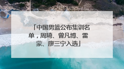 中国男篮公布集训名单，周琦、曾凡博、雷蒙、廖三宁入选