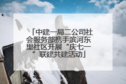 中建一局二公司社会服务部携手滨河东里社区开展“庆七一”联建共建活动