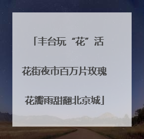 丰台玩“花”活 花街夜市百万片玫瑰花瓣雨甜翻北京城