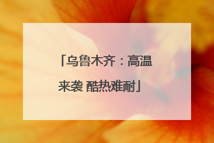 乌鲁木齐：高温来袭 酷热难耐