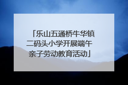 乐山五通桥牛华镇二码头小学开展端午亲子劳动教育活动