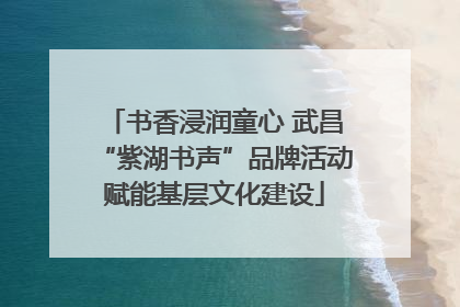 书香浸润童心 武昌“紫湖书声”品牌活动赋能基层文化建设