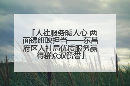 人社服务暖人心 两面锦旗映担当——东昌府区人社局优质服务赢得群众双赞誉
