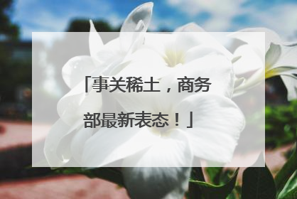 事关稀土，商务部最新表态！