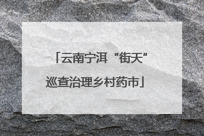 云南宁洱“街天”巡查治理乡村药市