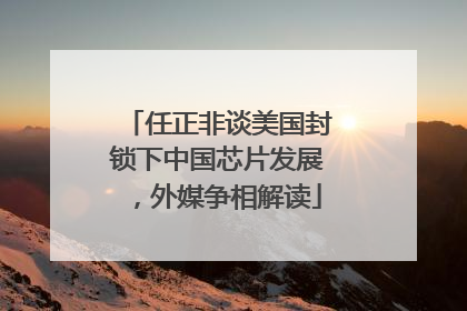 任正非谈美国封锁下中国芯片发展，外媒争相解读