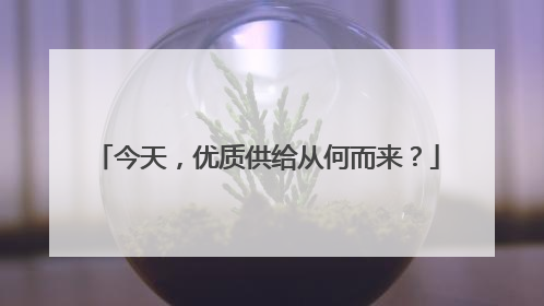 今天，优质供给从何而来？