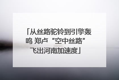 从丝路驼铃到引擎轰鸣 郑卢“空中丝路”飞出河南加速度