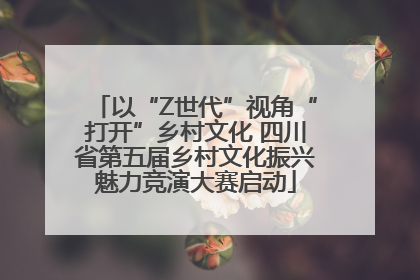 以“Z世代”视角“打开”乡村文化 四川省第五届乡村文化振兴魅力竞演大赛启动