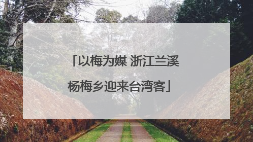 以梅为媒 浙江兰溪杨梅乡迎来台湾客